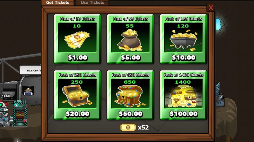 Purchasing Mr. Mine Tickets