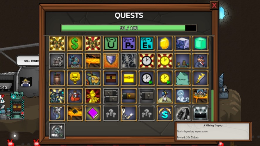 Obtaining Mr. Mine tickets through quests