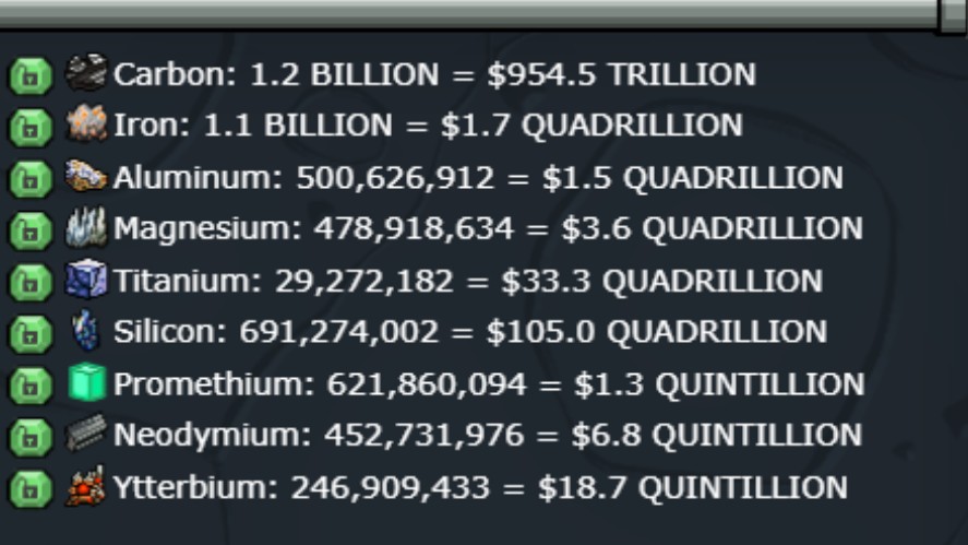 Examples of Mr. Mine currency