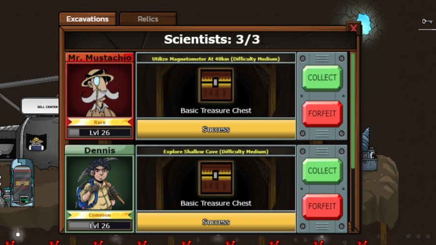 Scientist's excavations