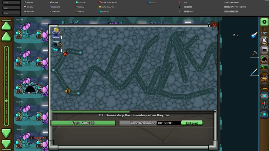 A cave mini-game in Mr. Mine