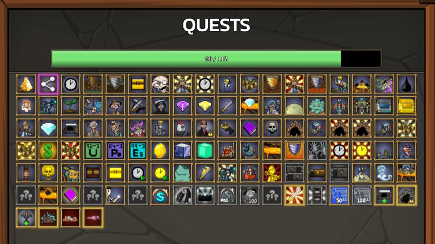 The list of Mr. Mine quests