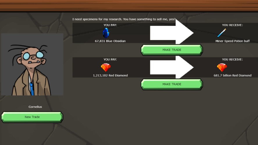 Mr. Mine trading offers