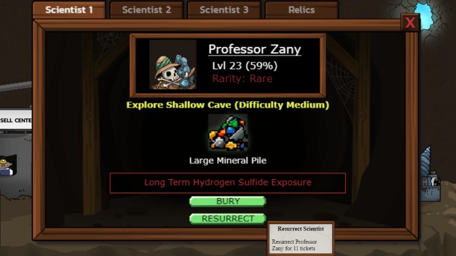 Using Mr. Mine tickets to resurrect scientists