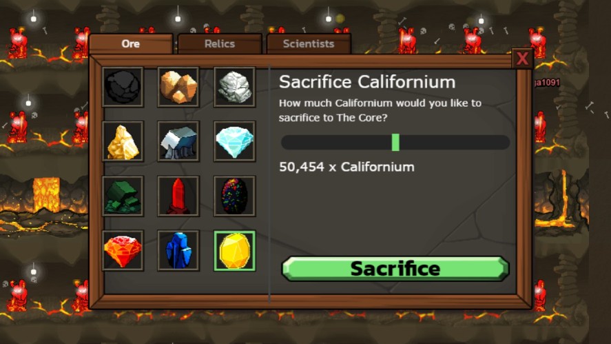 The core in Mr. Mine