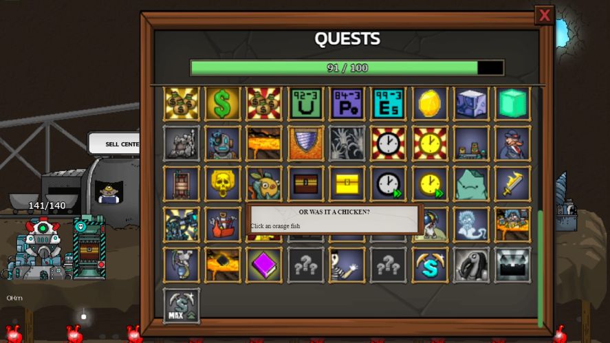 Mr. Mine Orange Fish quest