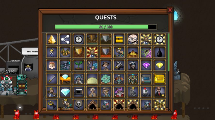 Mr. Mine achievements/quests