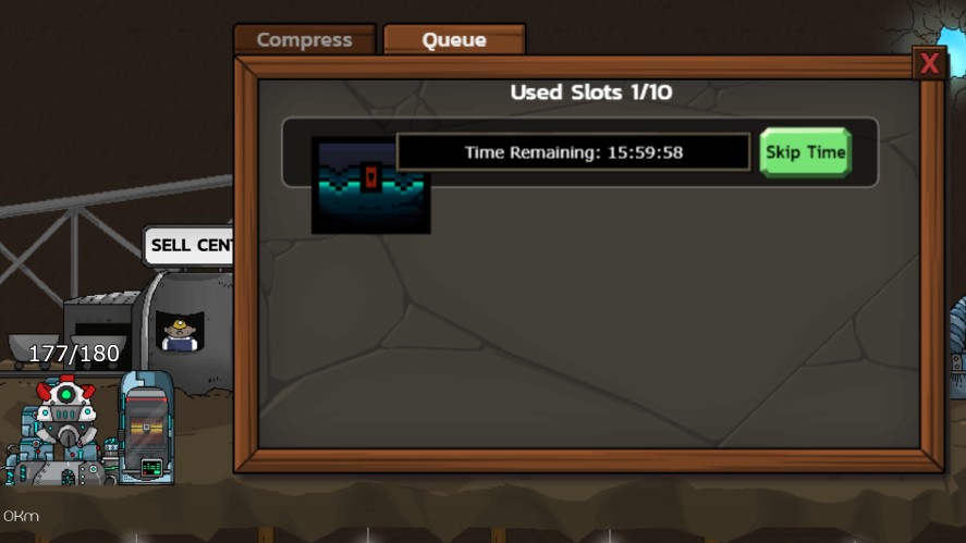 The Chess Compressor interface in Mr. Mine