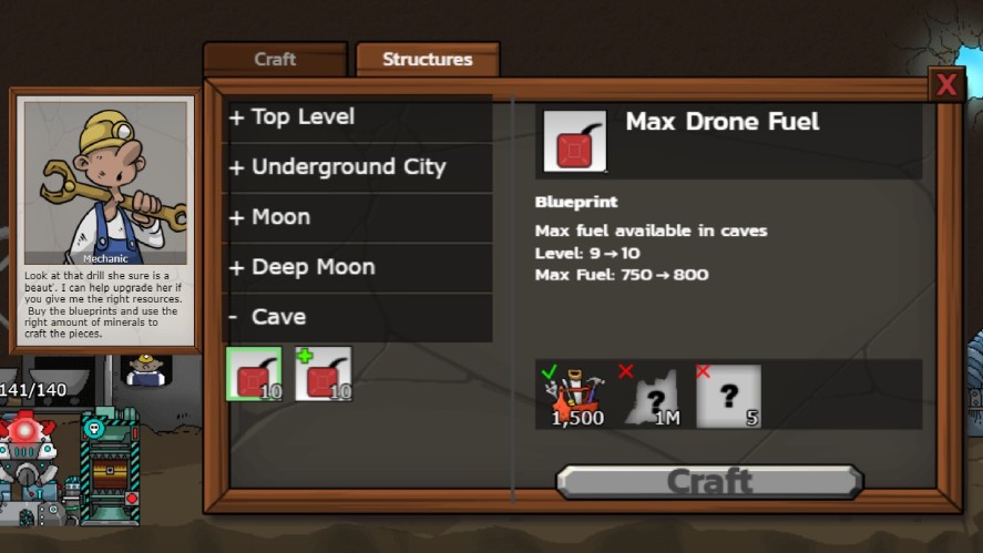 Mr. Mine fuel upgrade for drones