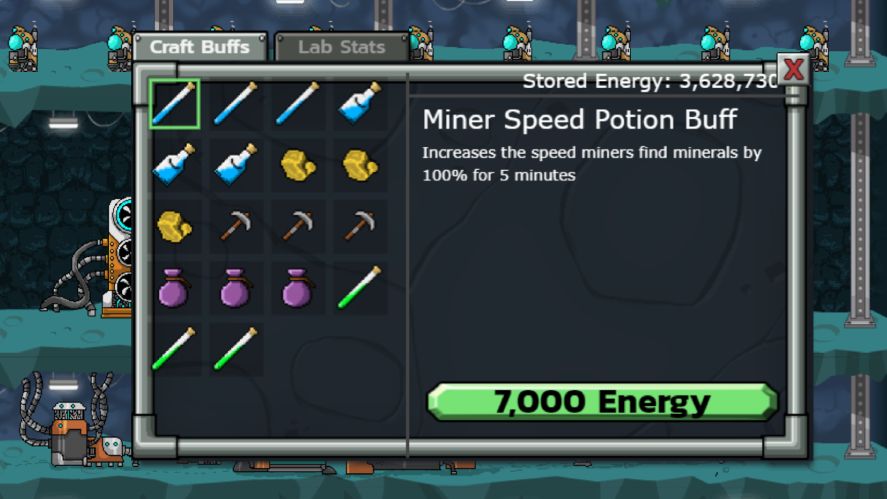 A Buff Lab in Mr. Mine