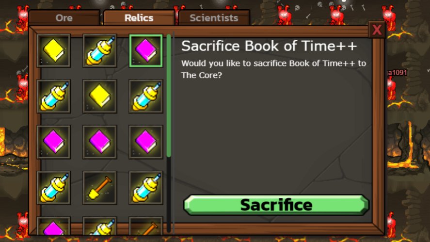 Sacrifice Relics in Mr. Mine