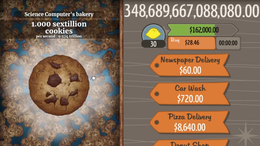 Cookie Clicker and Adventure Capitalist