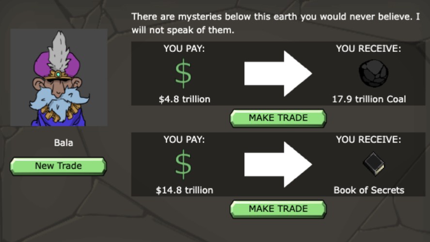 A trade offer in the Trading Post with a Book of Secrets
