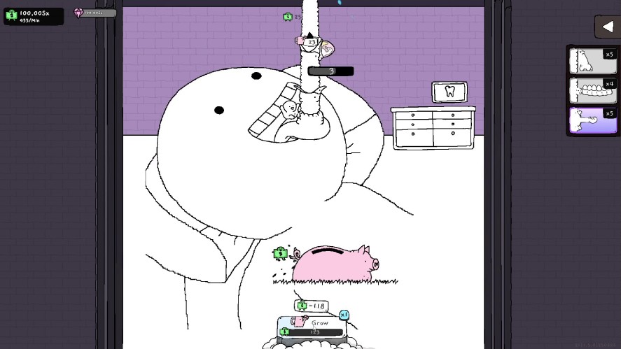 A baby with a goose tree in his mouth in Tingus Goose