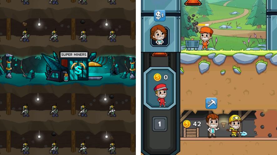 Mr. Mine vs. Idle Miner Tycoon in graphics