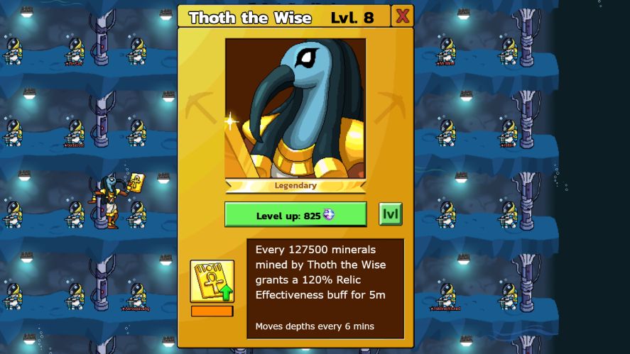 A level 8 legendary Super Miner