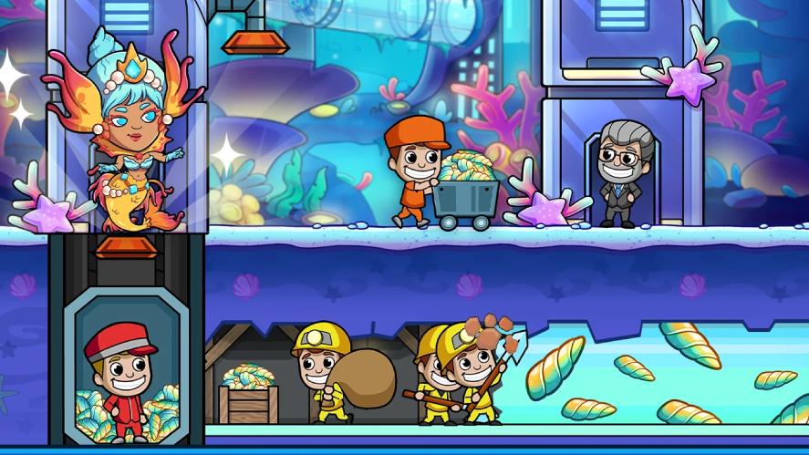 A gameplay of Idle Mine Tycoon