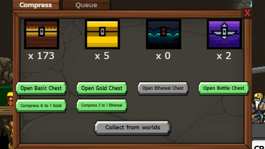 Auto open chests in Mr. Mine