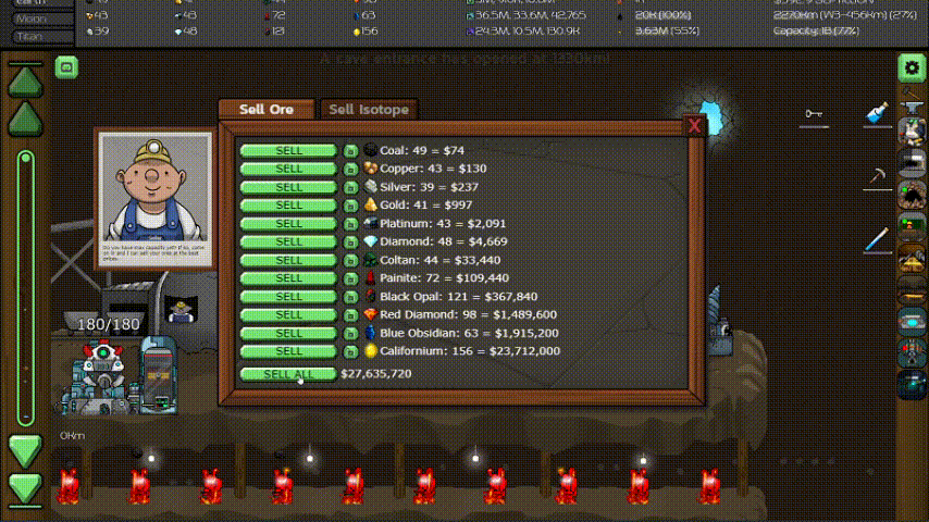 Using an Auto Clicker to Auto Sell in Mr. Mine