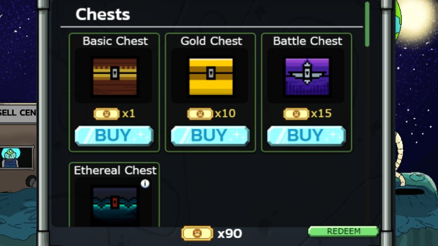 Four types of chests in Mr. Mine