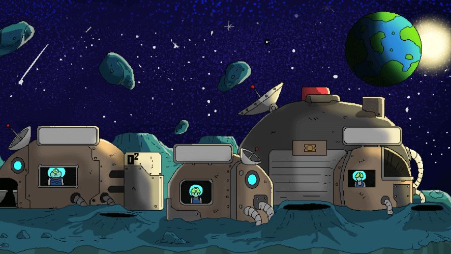Mr. Mine's mining station on the Moon