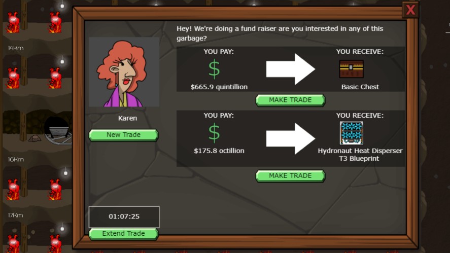 Drill blueprints in the Trading Post
