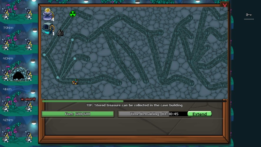 A cave mini-game in Mr. Mine