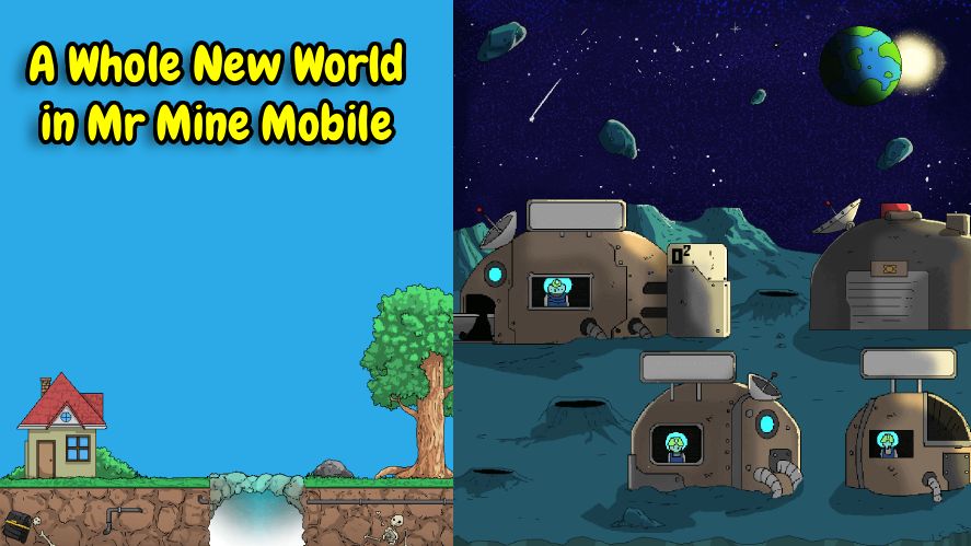 Different worlds in Mr Mine Mobile