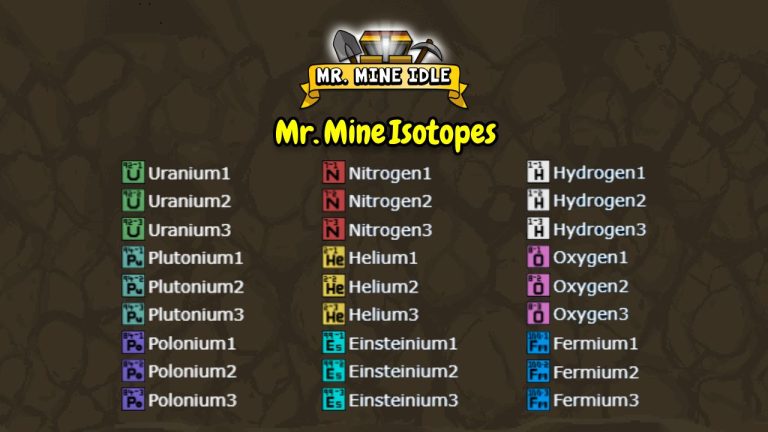 Mr. Mine Isotopes Tips, Depths & Strategy