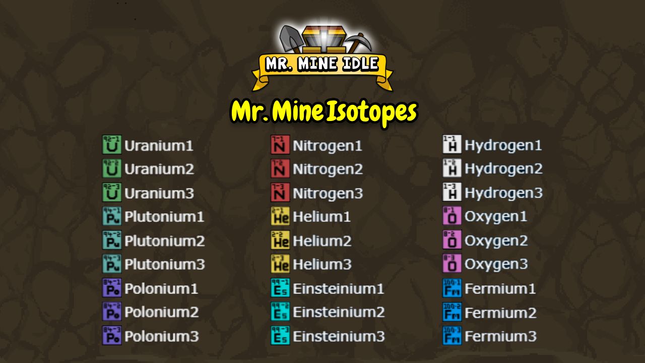 Mr. Mine Isotopes Tips, Depths & Strategy
