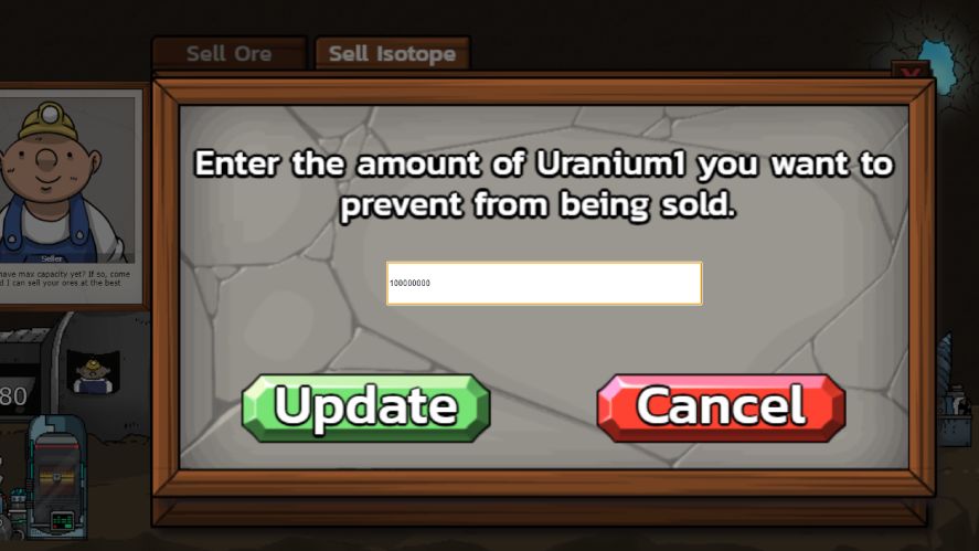 Locking Uranium 1 from being sold