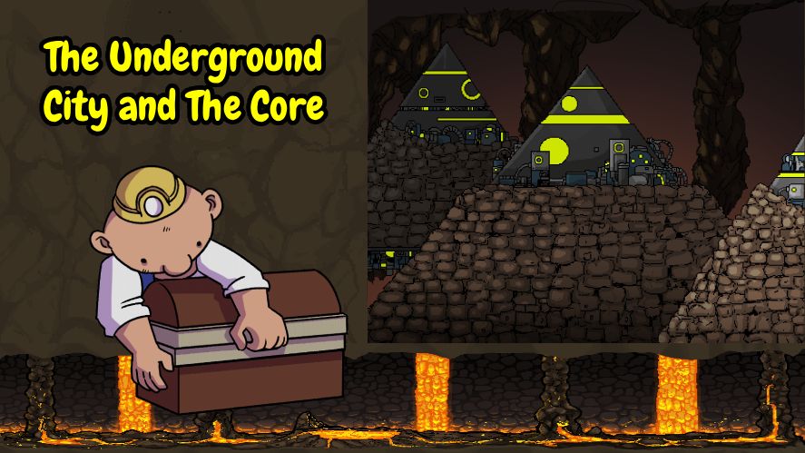 The Underground City and The Core in Mr Mine Mobile