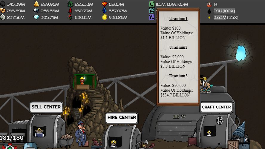 Isotopes in Mr. Mine Idle