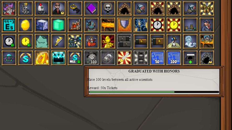 A quest in Mr. Mine that rewards 50 tickets upon completion