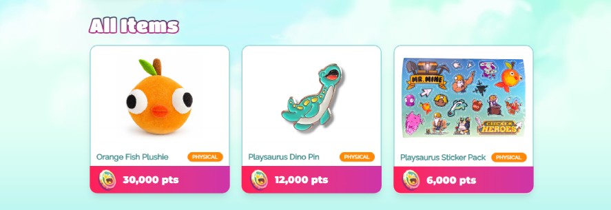 Playsaurus physical merchandises